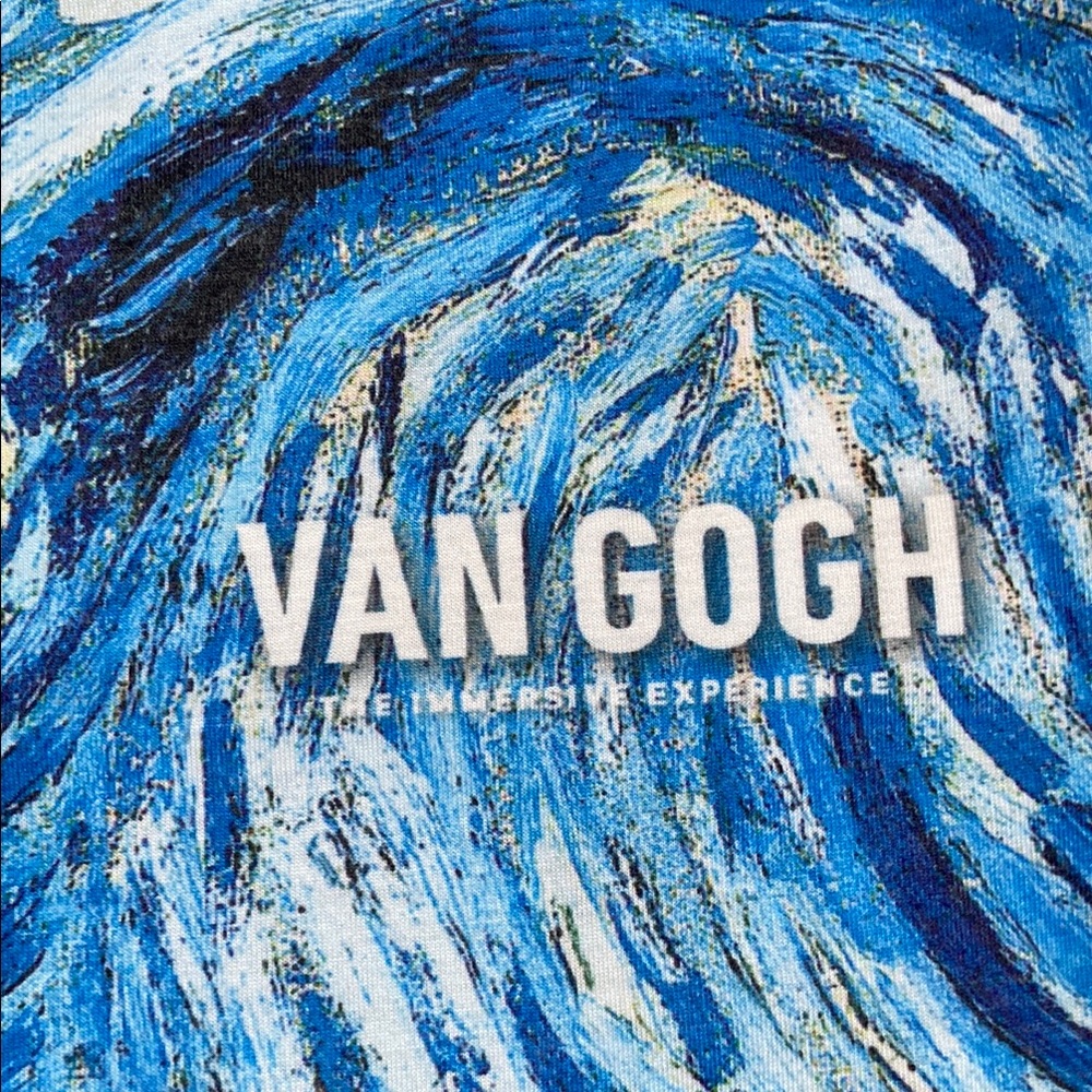 Van Gogh Inspired Blue Art Tee - Picture 5 of 5